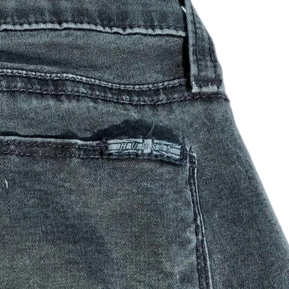 Hudson Harkin Crop Super Skinny Cuff Black Womens Jeans 25 - Picture 14 of 15